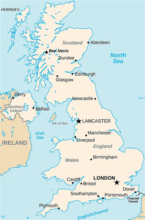 Map Uk Lancaster - Direct Map