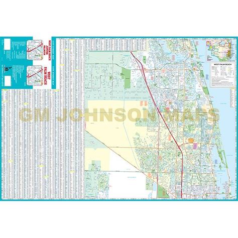 West Palm Beach / North Palm Beach County Cities, Florida Street Map - GM Johnson Maps