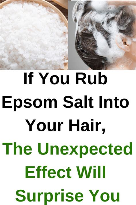 If You Rub Epsom Salt Into Your Hair, The Unexpected Effect Will Surprise You - Do it Sma ...