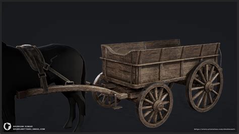 Horse Cart Finished — polycount