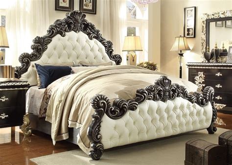 LUXURY ITALIAN CALI KING SIZE BED FRAMES BEDROOM FURNITURE DARK BROWN FINISH NEW | King size ...