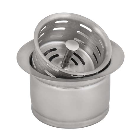 Ruvati Extended Garbage Disposal Flange with Deep Basket Strainer for Kitchen Sinks - Stainless ...