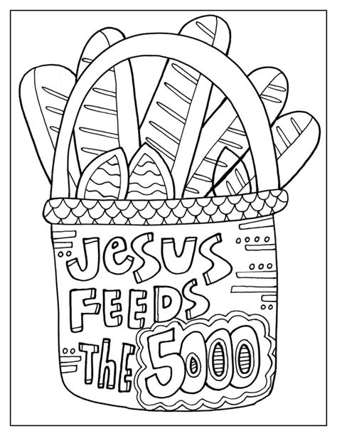 26 best ideas for coloring | Jesus Feeding The 5000 Coloring Page