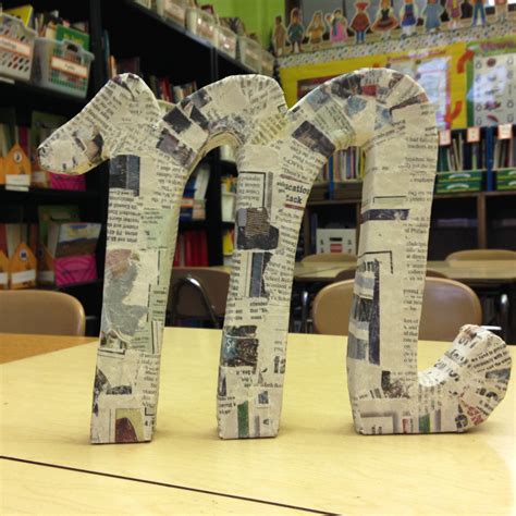 24 DIY Paper Mache Letters | Guide Patterns