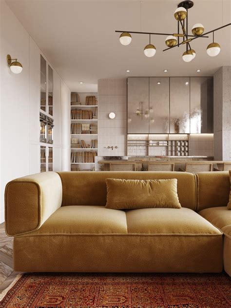 gold modern sofa | Interior Design IdeasInterior Design Ideas.