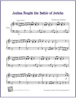 Joshua Fought the Battle of Jericho | Free Easy Piano Sheet Music