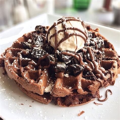 Waffles Chocolate Ice Cream