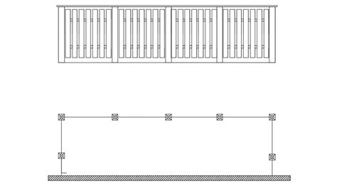 Balcony Railing Design Cad Blocks