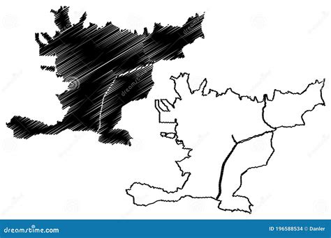 Bello City Republic of Colombia, Department of Antioquia Map Vector Illustration, Scribble ...