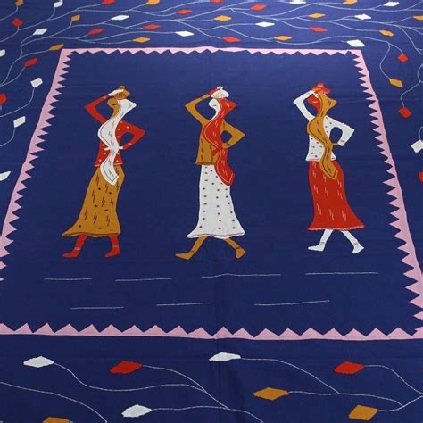 Applique Work of Odisha | Traditional Embroidered Pure Cotton Bedsheet