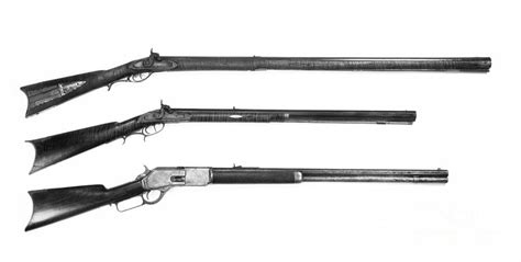 Three Antique Rifles made from 1840 to 1876. Photograph by W Scott ...