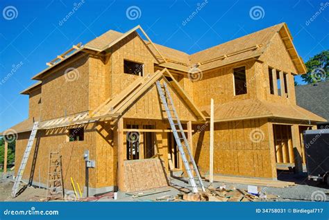 House- Wood Frame Construction Stock Image - Image: 34758031