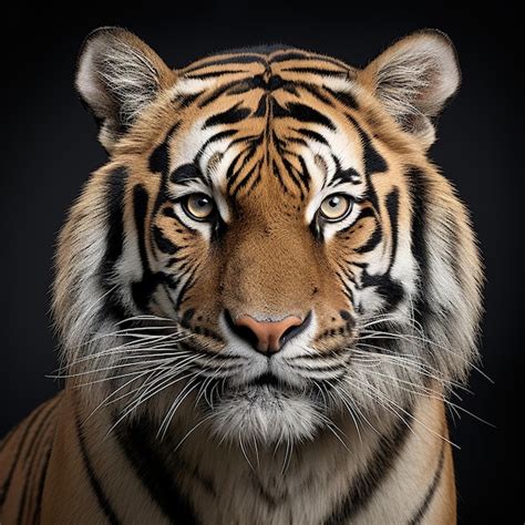 Premium AI Image | Close up Tiger face head front view AI generated image