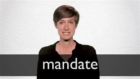 How to pronounce MANDATE in British English - YouTube