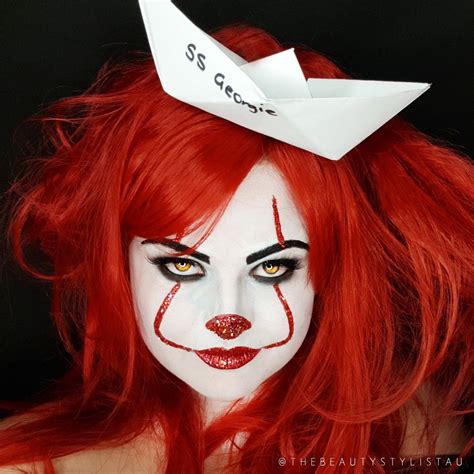 Glam Pennywise Halloween Makeup Halloween Makeup Scary, Halloween ...