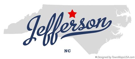 Map of Jefferson, Guilford County, NC, North Carolina