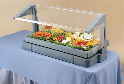 Cambro TableTop Salad Bar, w/ Sneeze Guard, 48 inches L x 24 inches H, Table Top, w/ Iced Cold ...