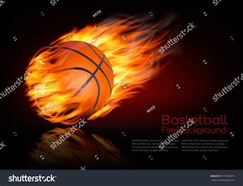 Basketball Background Flaming Ball Vector Stock Vector (Royalty Free) 317096879 | Shutterstock