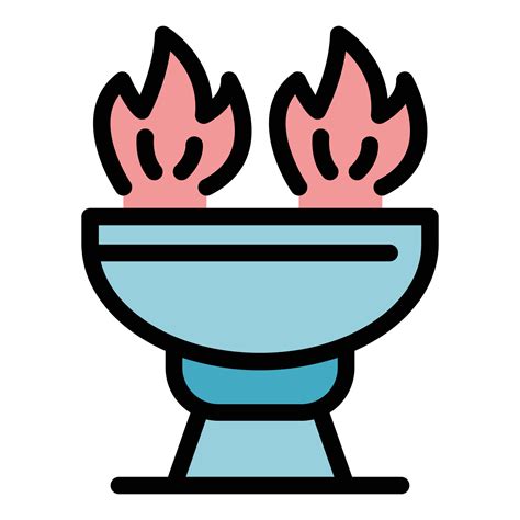 Fire brazier icon color outline vector 15042659 Vector Art at Vecteezy