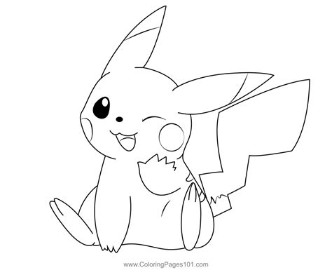 Pokemon Coloring Pages Pikachu Cute