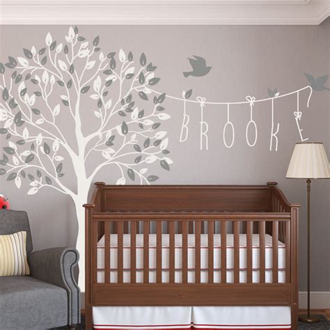 Nursery Tree Wall Decal With Name | Wallboss Wall Stickers | Wall Art Stickers | UK Wall ...