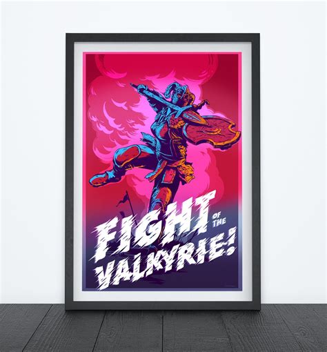 FIGHT of the VALKYRIE Video Game Poster Art, Video Game Poster, Video ...