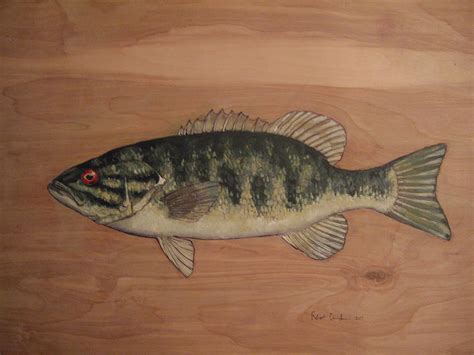 Smallmouth Bass Painting by Robert Cunningham