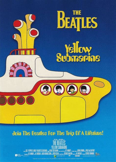 Yellow Submarine Chirashi Poster - Etsy UK | Yellow submarine movie ...