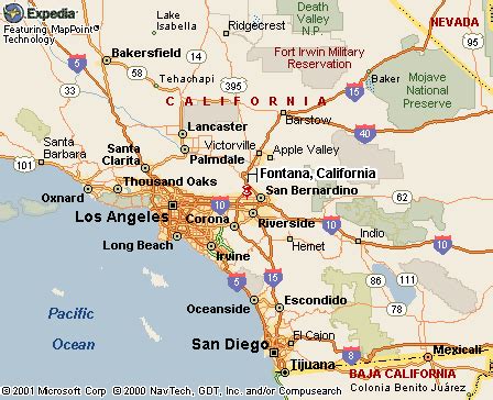 Fontana California Map - United States