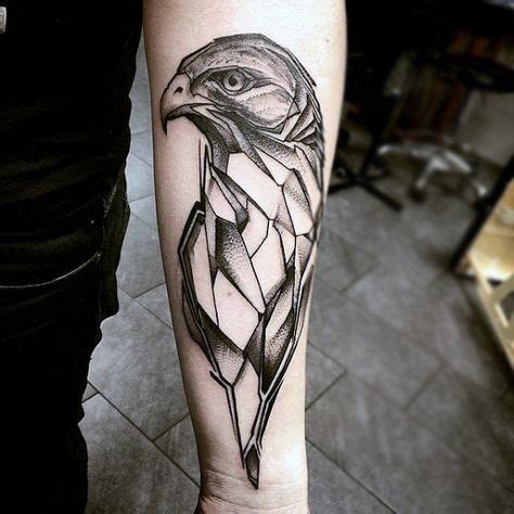 geometric hawk - Google Search More | Geometric animal tattoo, Hawk ...