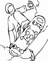 Skateboarding 2 coloring Page sketch template