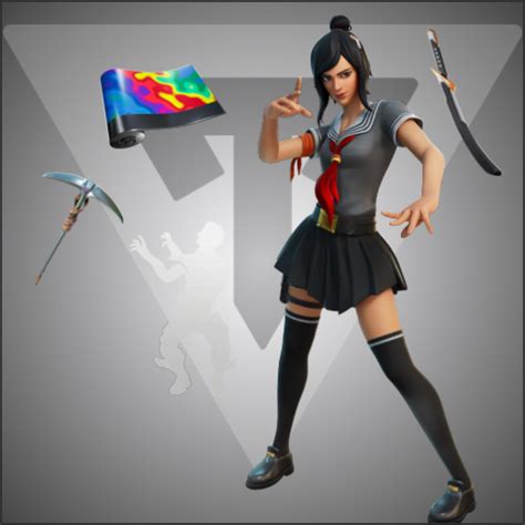 Tsuki + Tahna + Studded Axe + Reanimated + Rainbow Rodeo - Fortnite Item Skin Database - DigitalTQ