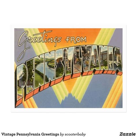 Vintage Pennsylvania Greetings Postcard #Pennsylvania #Postcards | Vintage postcards travel ...