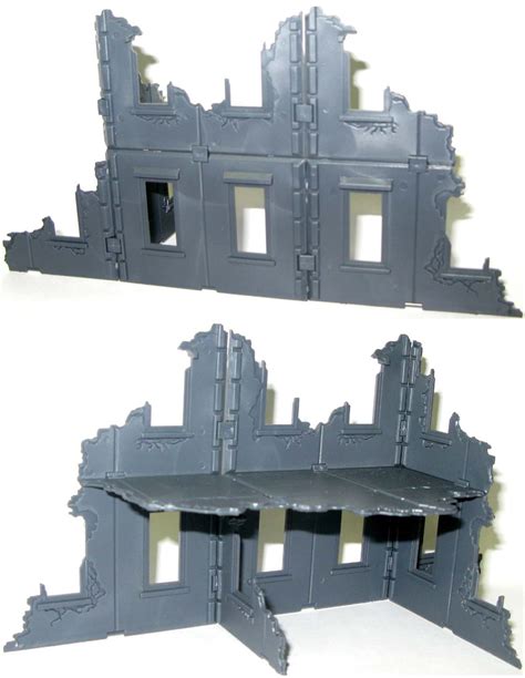 Scorched city, 28mm modular wargaming terrain set Sci-fi Historical 1/ ...