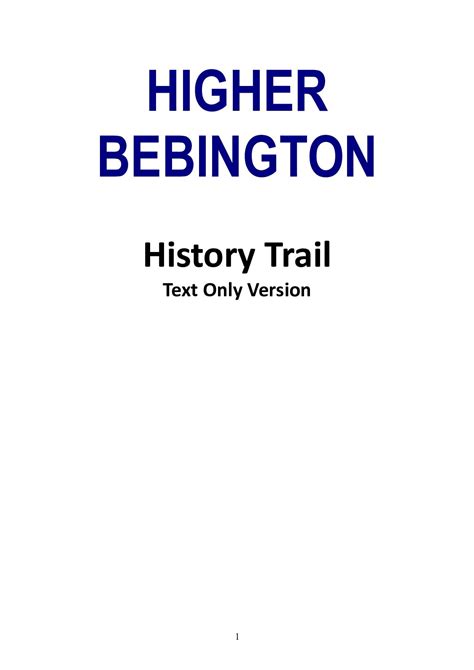 Calaméo - Higher Bebington History Trail