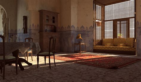 ArtStation - Egyptian home in 1940