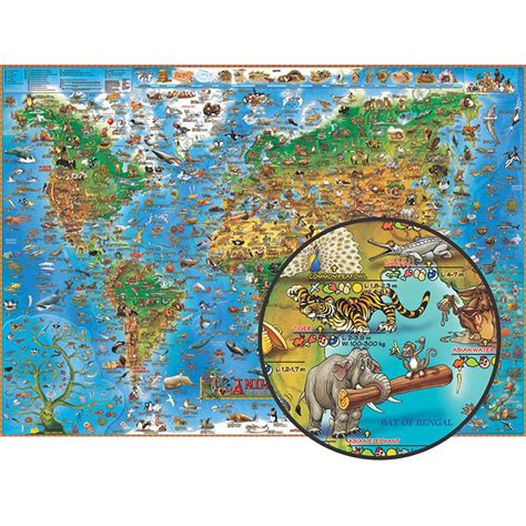 Children's Animals of the World, 54" x 38" - RWPDM002 | Waypoint ...