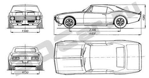 Chevrolet camaro, Chevrolet, Car blueprint