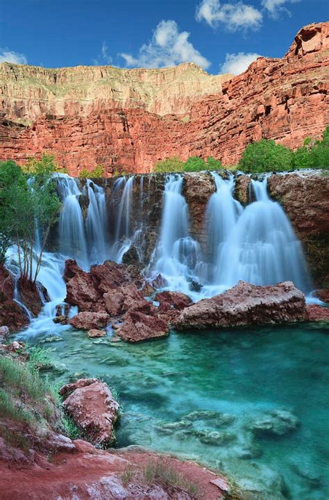 Navajo Falls is a photograph by Edwin Verin. Navajo Falls in Havasupai Indian Reservation near ...