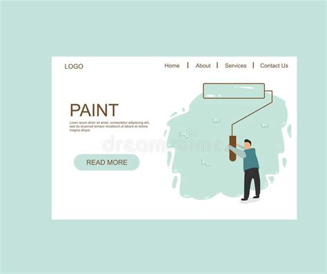 Web Page Design Template for Paint Stock Vector - Illustration of tint ...