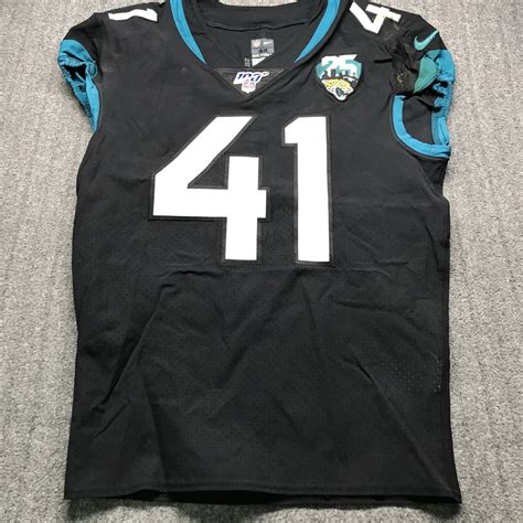 London Games - Jaguars Josh Allen Game Used Jersey (11/3/19) Size 40 with 25 Seasons Patch | The ...