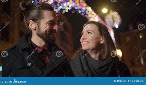 Beautiful Young Couple on a Night Date. Stock Photo - Image of evening, dressed: 108741914