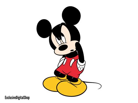 Mickey Mouse Sad SVG Mouse SVG Cut File Digital Download - Etsy UK