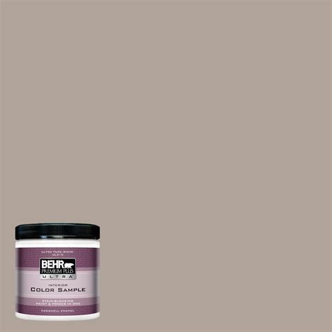 BEHR Premium Plus Ultra 8 oz. #MQ2-56 Abbey Stone Eggshell Enamel ...