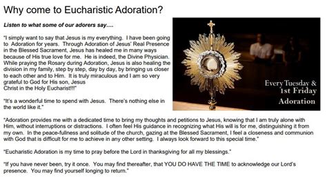 Adoration - St. Joseph-on-Carrollton Manor Catholic ChurchSt. Joseph-on ...