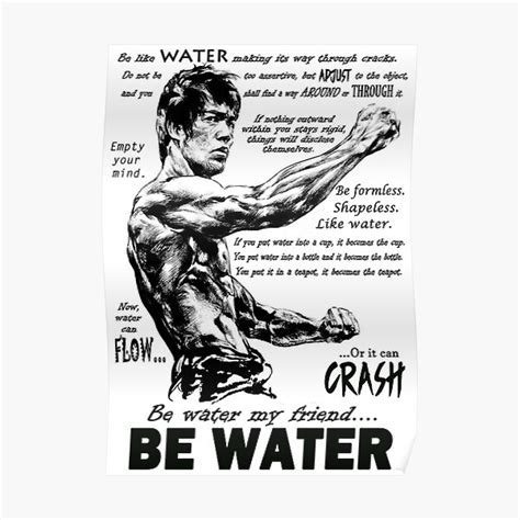 "Bruce Lee - Be Water " Poster for Sale by Retro-Flow | Redbubble