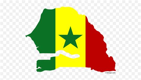 Flag Map Of Senegal Free Vector Maps - Senegal Flag In Country Png,Africa Map Icon - free ...