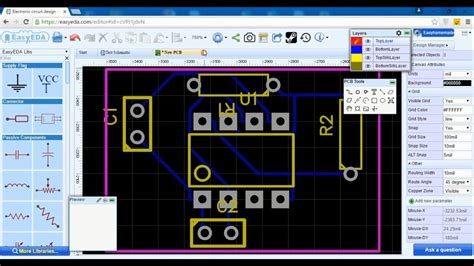 EasyEDA - Free online Schematic & PCB Design Software + How to make a PCB