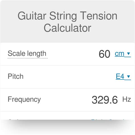 comestible la taille Suppression guitar string tension calculator ...