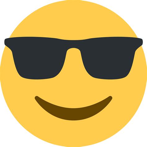 "smiling face with sunglasses" Emoji - Download for free – Iconduck